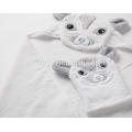 Cute animal baby towel 100% high quality organic Bamboo Soft white color Hooded Baby Bath Towel HDT-9012 in China factory